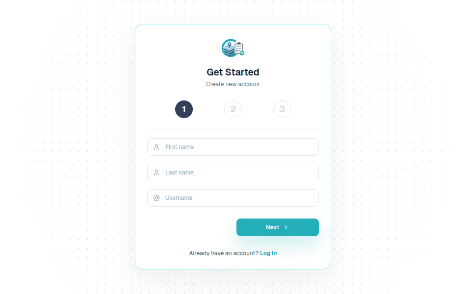 Register personal details