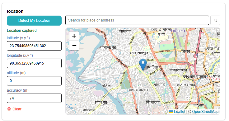 Default map value preview