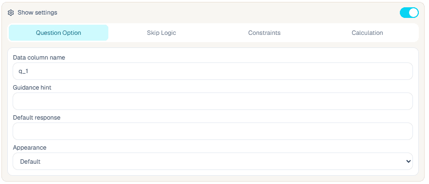 Default range value setup
