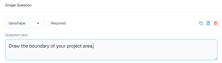 Geoshape setup in the ComMicPlan question builder